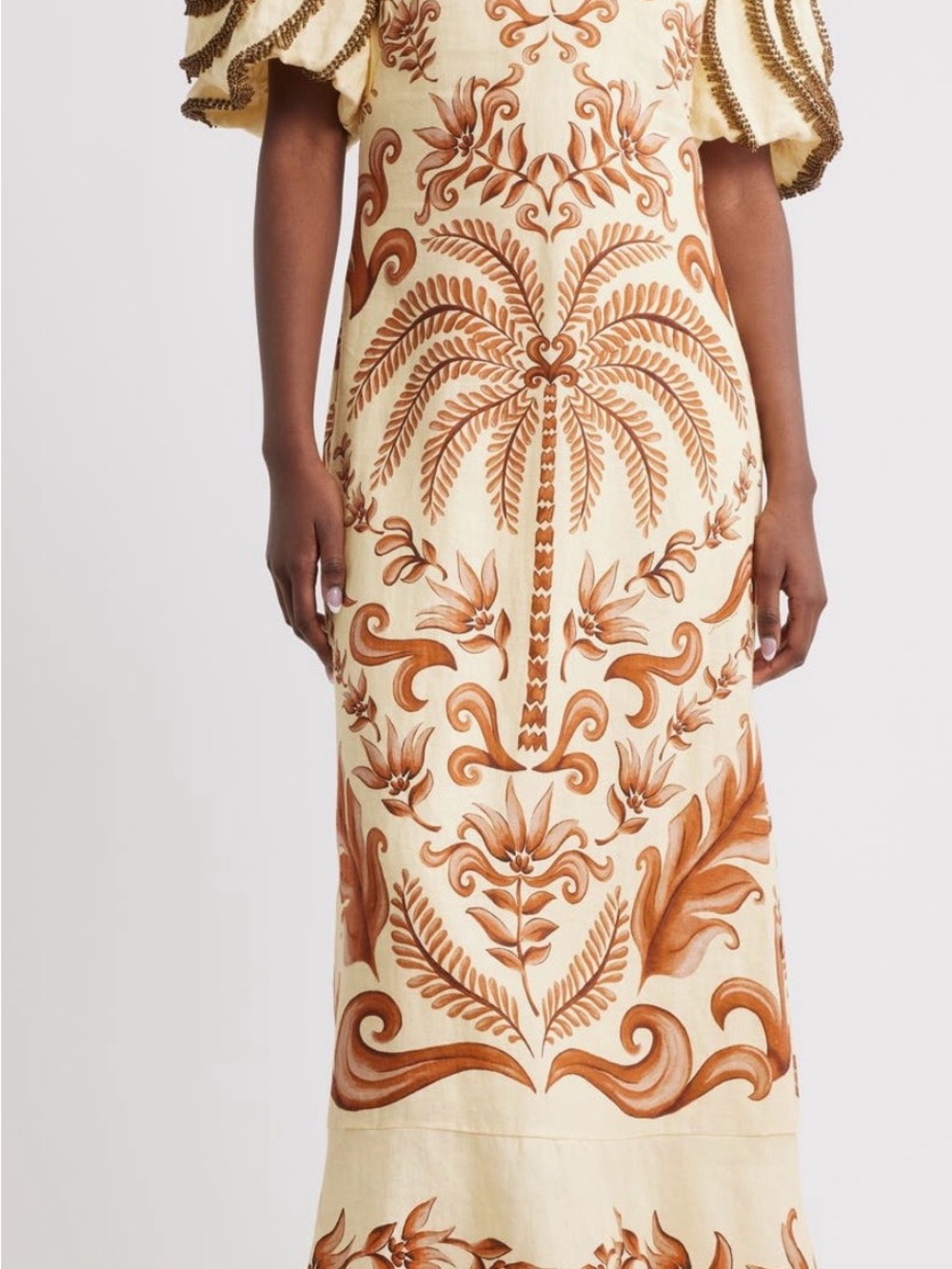 FARM Rio
Milani Bead Trim
Mixed Print Linen Maxi
Dress Size M